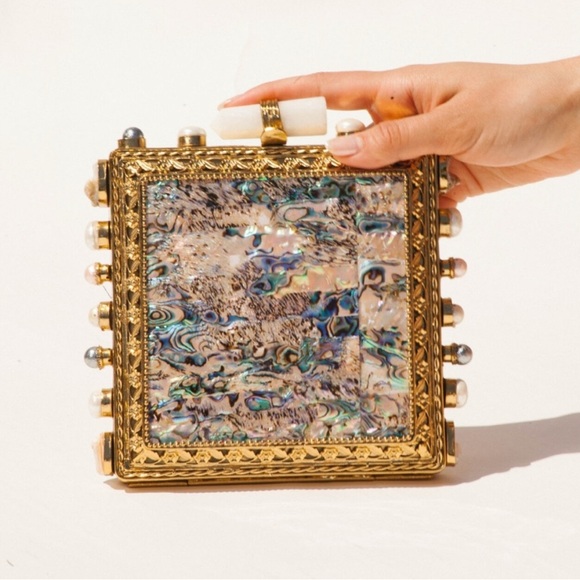 RAMLA Gold and Iridescent Box Clutch - Picture 1 of 1